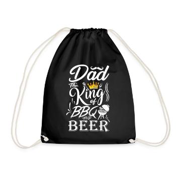 Papa Der King Of Bbq Vatertag - Turnbeutel - Schwarz - Vorne