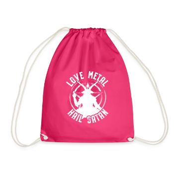 Satanismus Geschenke | Satan Satanisten Pentagramm - Turnbeutel - Fuchsia - Vorne