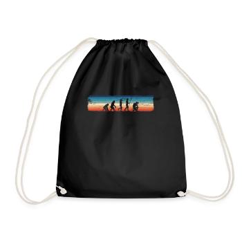 Evolution of the photographer — - Drawstring Bag - black - Front