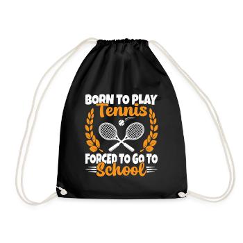 Né Pour Jouer au Tennis Humour Cadeau - Sac de sport léger - noir - Devant