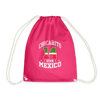 Mexico - Drawstring Bag - fuchsia - Front