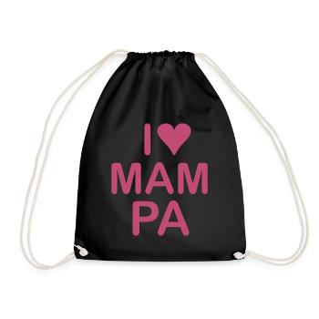 I love MAMPA - Drawstring Bag - black - Front