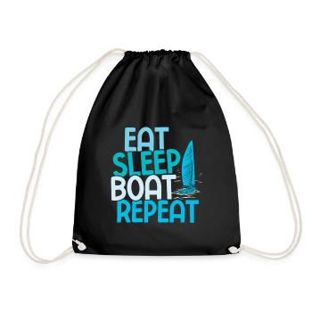 Segelboot Kapitän Spruch Zum Segeln - Turnbeutel - Schwarz - Vorne