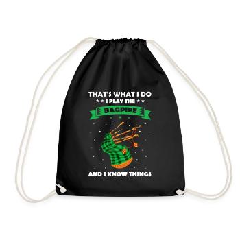 Citation de cornemuse pour un écossais et un musicien de cornemuse - Sac de sport léger - noir - Devant