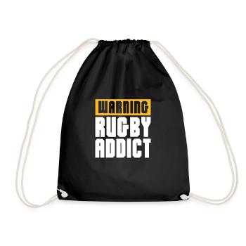 Rugby - Turnbeutel - Schwarz - Vorne