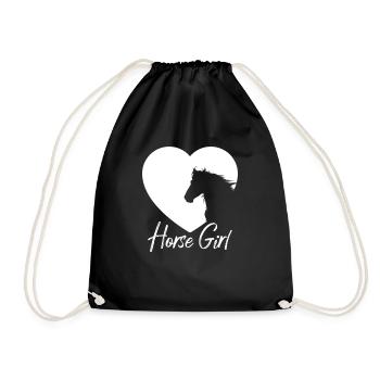 Cheval Fille Cheval Chevaux Mignons - Sac de sport léger - noir - Devant