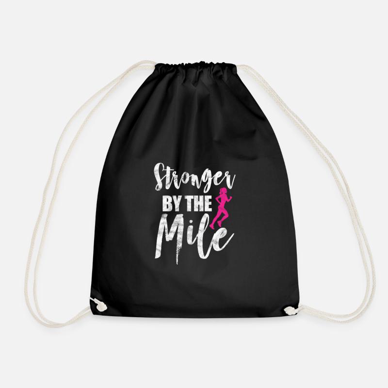 Laufen Läufer Jogging Joggen Läuferin Geschenk - Turnbeutel - Schwarz