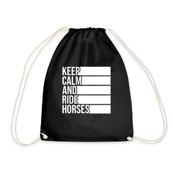Drôle de garder son calme et de monter à cheval - Sac de sport léger - noir - Devant