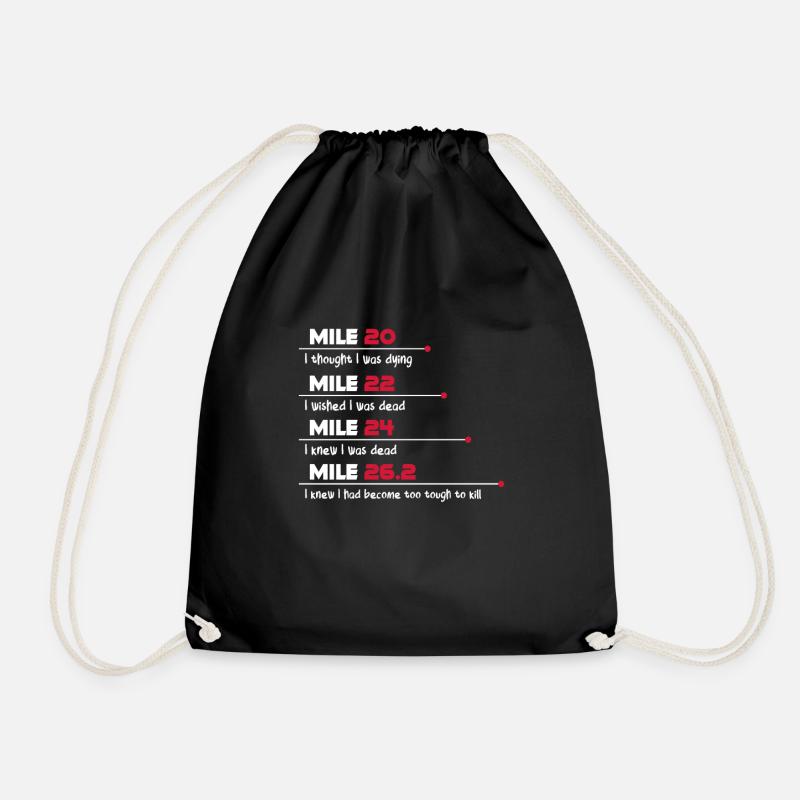 Run - Drawstring Bag - black