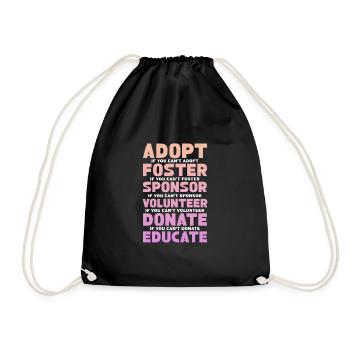 Animal Rescue - Drawstring Bag - black - Front