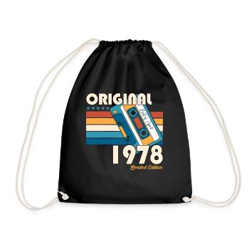 45e anniversaire homme April Born 1978 Cassette - Sac de sport léger - noir - Devant