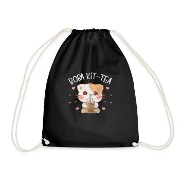 Bubble Tea Boba Tea Kawaii Cadeau - Sac de sport léger - noir - Devant