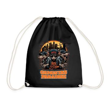 New York City Brooklyn Rat Gangstas Paradise - Drawstring Bag - black - Front