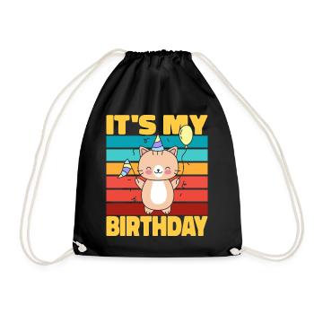 C’est mon design d’anniversaire pour la fête d’anniversaire - Sac de sport léger - noir - Devant