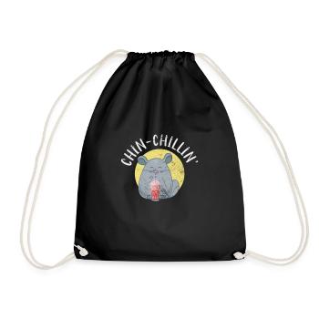 Chinchilla rongeur animal de compagnie rongeur cadeau - Sac de sport léger - noir - Devant