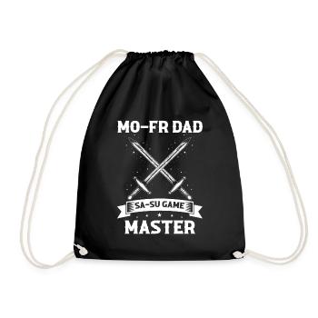 Fantasy role-playing game quote for sword fighting - Drawstring Bag - black - Front