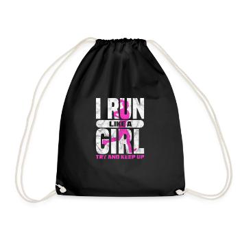 Running Runner Jogging Jogging Runner Gift - Drawstring Bag - black - Front