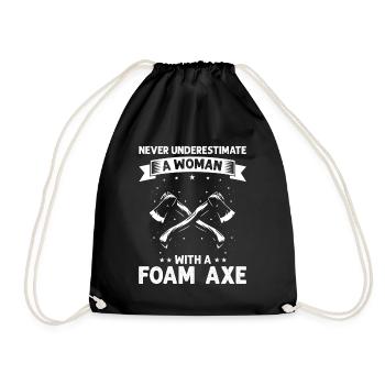 Larping quote for role-playing games and Larper - Drawstring Bag - black - Front