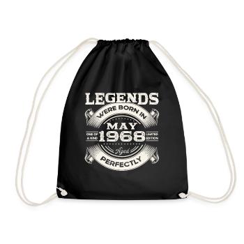 55e anniversaire Homme May né en 1968 Légendaire - Sac de sport léger - noir - Devant