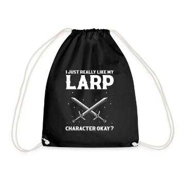 Fantasy role-playing game quote for sword fighting - Drawstring Bag - black - Front