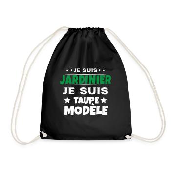 Je suis jardinier Je suis Taupe Modèle Humour - Sac de sport léger - noir - Devant