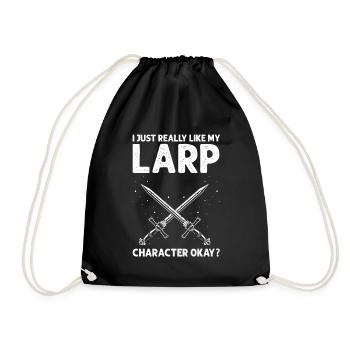 Live-action role-playing game for NPC and RPG role-playing game - Drawstring Bag - black - Front