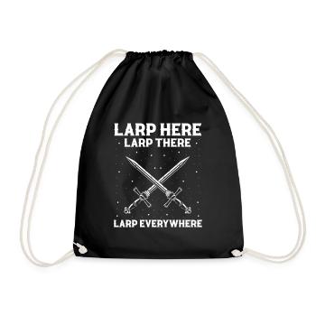 Fantasy role-playing game quote for sword fighting - Drawstring Bag - black - Front
