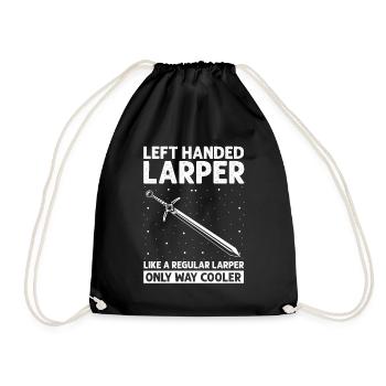 Fantasy role-playing game quote for sword fighting - Drawstring Bag - black - Front