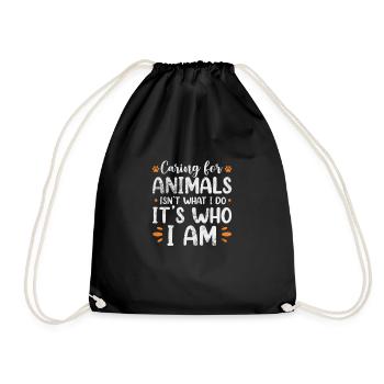 Animal Rescue Animal Welfare Animal Friend Gift - Drawstring Bag - black - Front