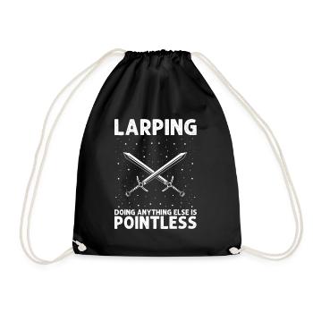 Citation Larper pour les jeux de rôle GN et fantastiques - Sac de sport léger - noir - Devant