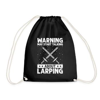 Larping Quote for Role Playing Games and Larpers - Drawstring Bag - black - Front