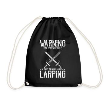 Roleplay Quote for Larper and Larp - Drawstring Bag - black - Front