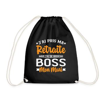 Femme Retraite J'ai Un Nouveau Patron Mon Mari - Sac de sport léger - noir - Devant