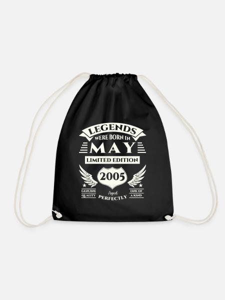 18. Geburtstag Mann legendär Mai Jahrgang 2005 - Turnbeutel - Schwarz