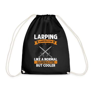 Fantasy role-playing game quote for sword fighting - Drawstring Bag - black - Front