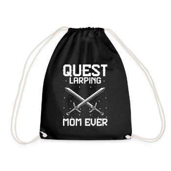 Larping for fantasy role-playing games and sword fights - Drawstring Bag - black - Front