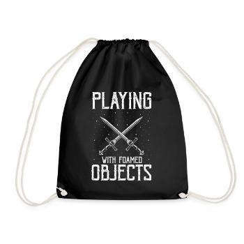 Live-action role-playing game for NPC and RPG role-playing game - Drawstring Bag - black - Front