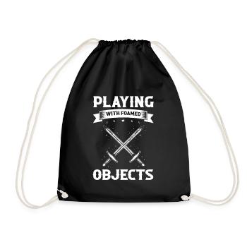Larping Quote for Roleplaying and Larper - Drawstring Bag - black - Front