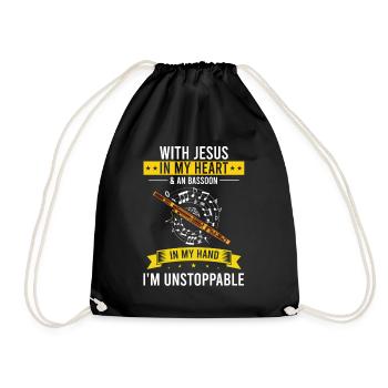 Basson pour basson anches et bassoniste - Sac de sport léger - noir - Devant