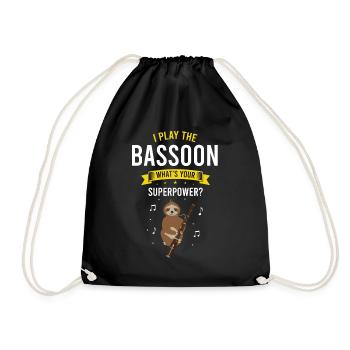 Orchestra and woodwind instrument - Drawstring Bag - black - Front