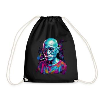Nobel Peace Prize laureate Mahatma Gandhi - Drawstring Bag - black - Front