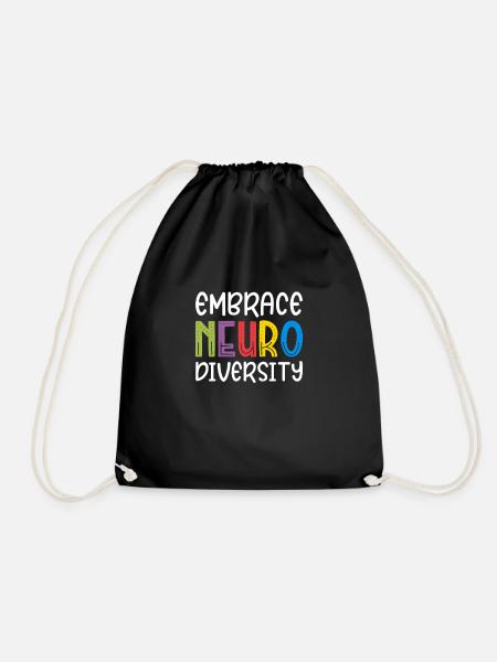 ADHD ADHD Attention Deficit Gift - Drawstring Bag - black