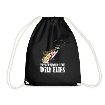 Trout Fishing - Trout Don't Bite Ugly Flies Gear - Turnbeutel - Schwarz - Vorne