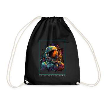 Spacewalk Astronaut Clothing - Drawstring Bag - black - Front