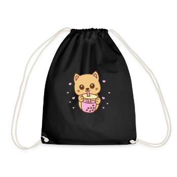 Bubble Tea - Drawstring Bag - black - Front