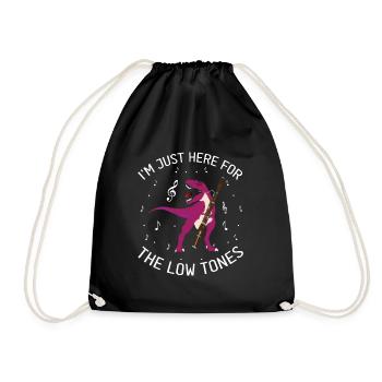 Bassoon Wind Instrument Design for Bassoonist - Drawstring Bag - black - Front