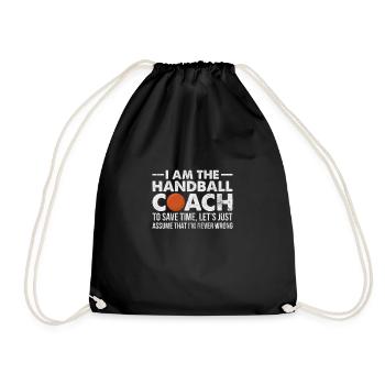 Handball Handball Joueur Handball Joueur de handball Cadeau sportif - Sac de sport léger - noir - Devant