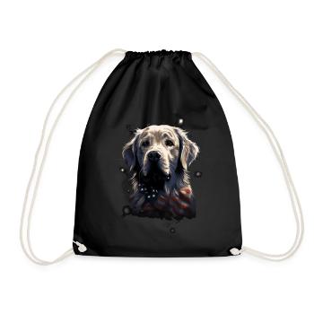 Chien Drapeau américain d’un fier amoureux des chiens - Sac de sport léger - noir - Devant
