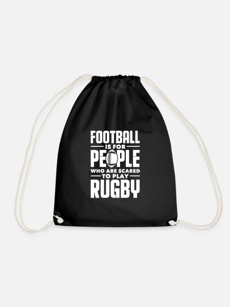 Rugby - Drawstring Bag - black