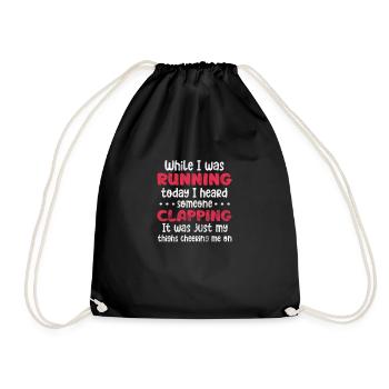 Running Runner Jogging Jogging Runner Gift - Drawstring Bag - black - Front